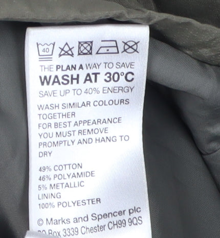 Womens UK Size 8 Marks and Spencer Green Parka Coat