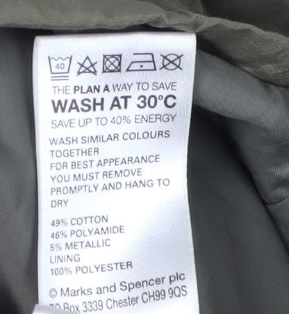 Womens UK Size 8 Marks and Spencer Green Parka Coat