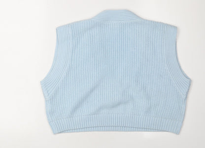Womens UK Size XS Monki Blue Vest Jumper