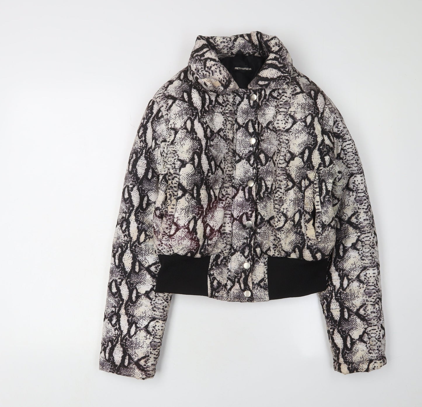 Womens UK Size 8 PRETTYLITTLETHING Multicoloured Bomber Jacket