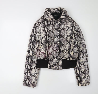 Womens UK Size 8 PRETTYLITTLETHING Multicoloured Bomber Jacket