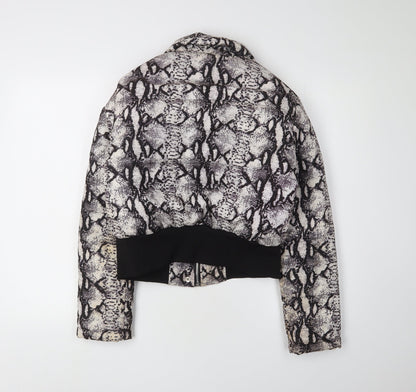 Womens UK Size 8 PRETTYLITTLETHING Multicoloured Bomber Jacket