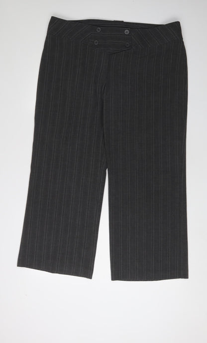 Womens UK Size 18 Marks and Spencer Classic Fit Dress Pants Grey Trousers