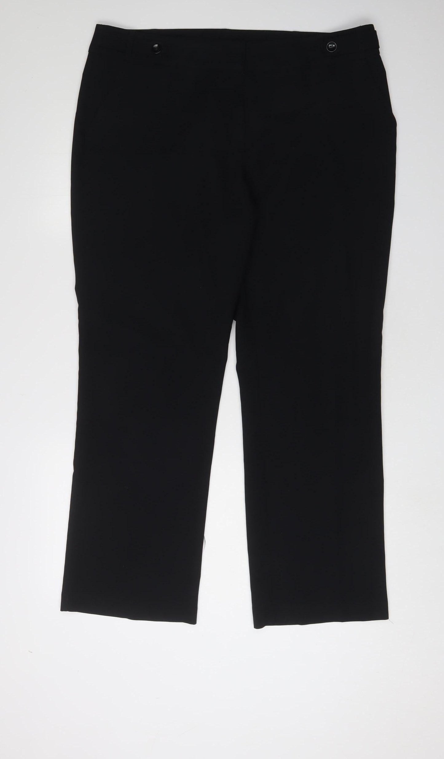 Womens UK Size 16 Dorothy Perkins Regular Fit Dress Pants Black Trousers