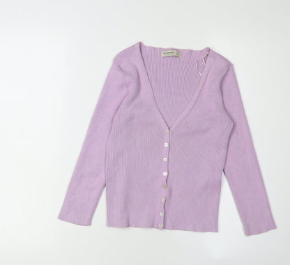 Womens UK Size S Stradivarius Purple Cardigan Jumper