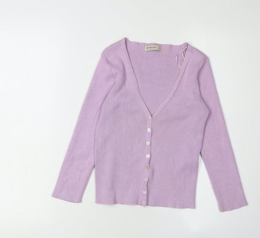 Womens UK Size S Stradivarius Purple Cardigan Jumper