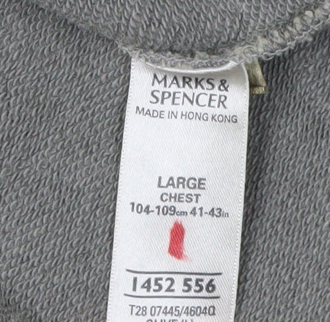 Mens UK Size L Marks and Spencer Green Pullover Sweatshirt