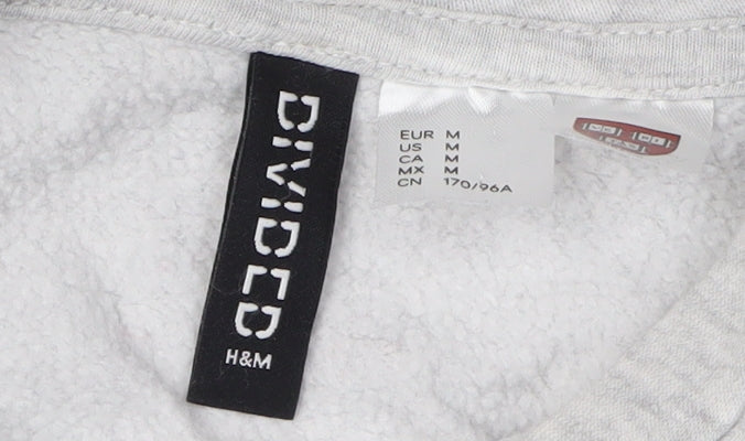 H&M Grey Unisex Hoodie, Size 12, Casual Style