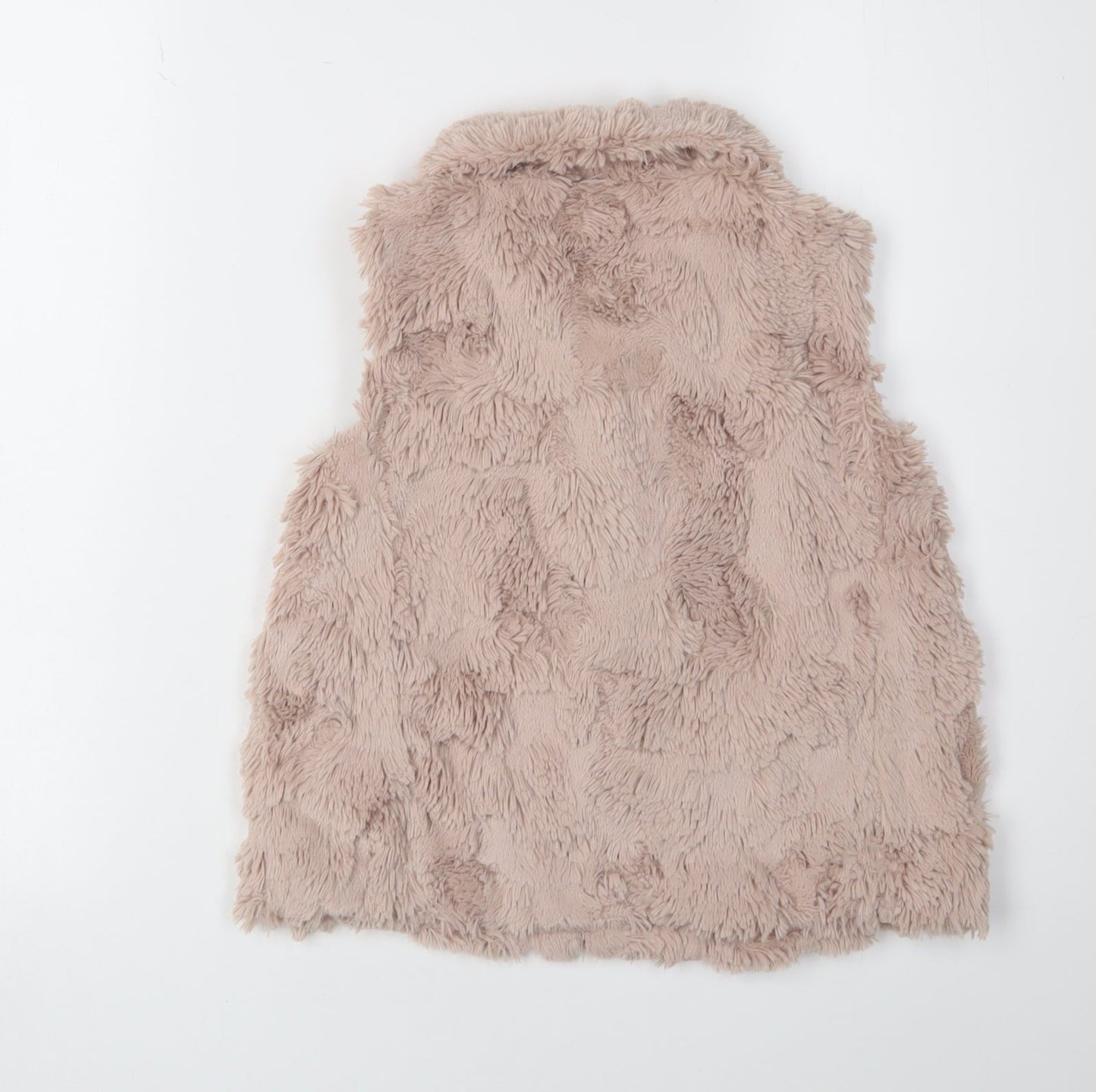 Next Girls Beige Faux Fur Waistcoat, 8 Years