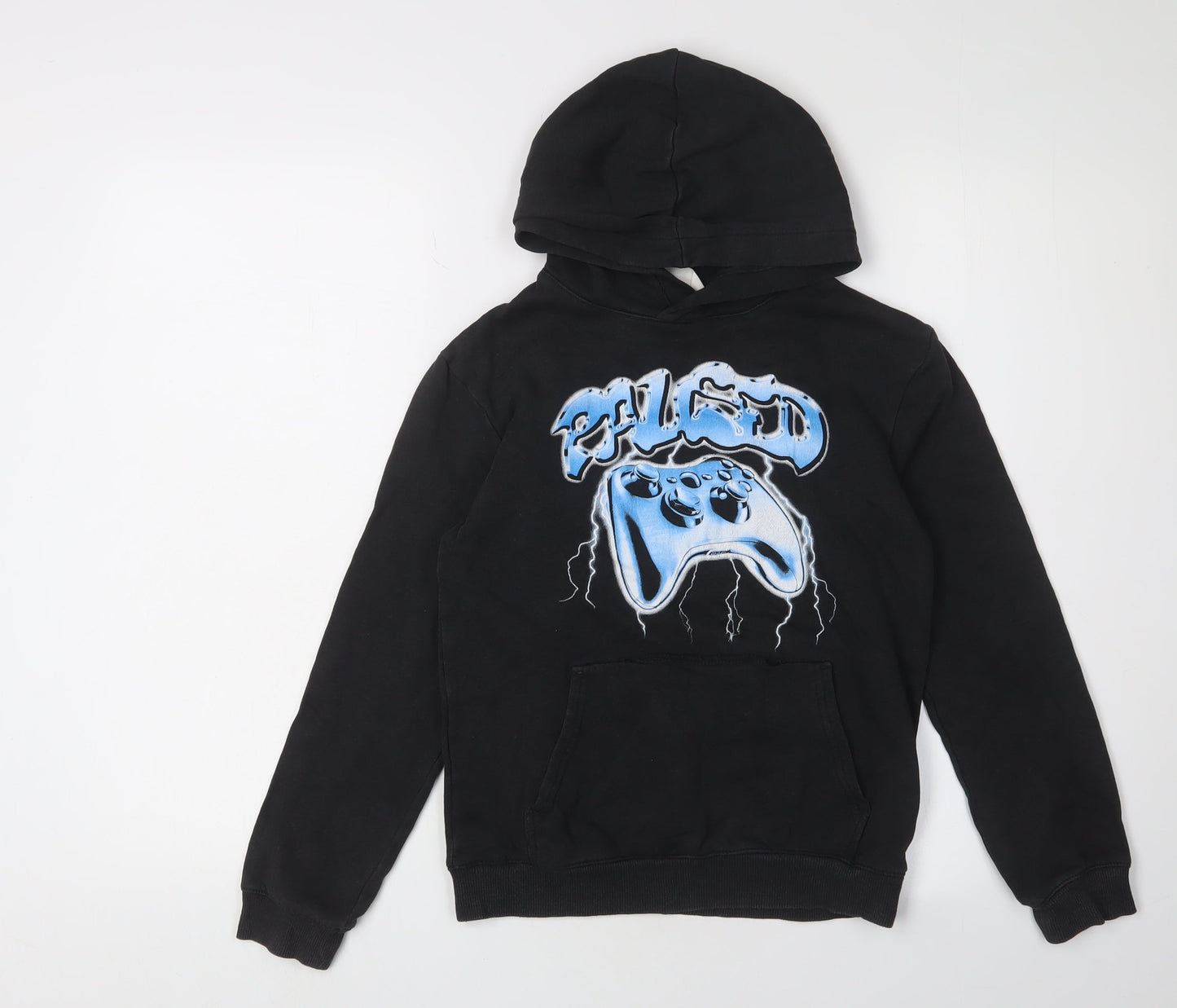 H&M Boys Black Gaming Hoodie 9-10 Years Pullover