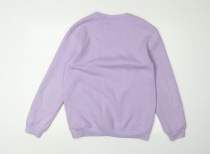 Unisex Adults UK Size XS H&M Purple Pullover Sweatshirt