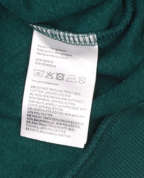 H&M Boys Green Dinosaur Crew Neck Sweatshirt 10-11Y