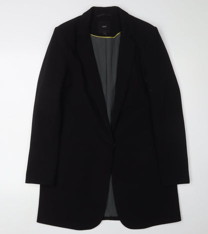 Next Women's Black Single-Breasted Suit Jacket Size 12