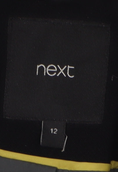 Next Women's Black Single-Breasted Suit Jacket Size 12
