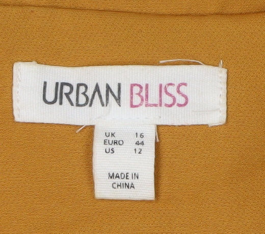 Womens UK Size 16 Urban Bliss Yellow Basic Jacket