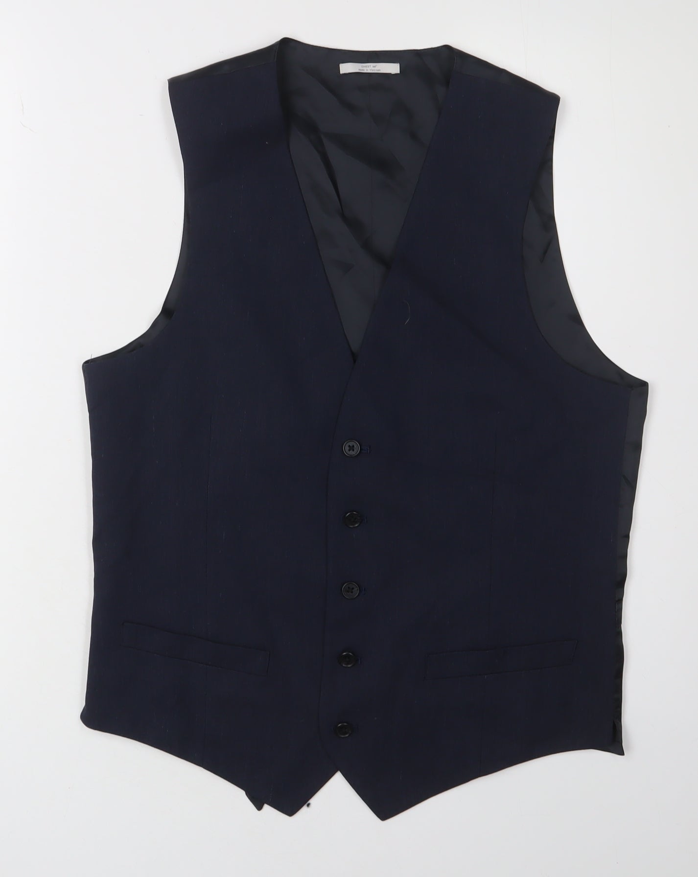 Mens UK Size 36 Marks and Spencer Regular Blue Suit Waistcoat
