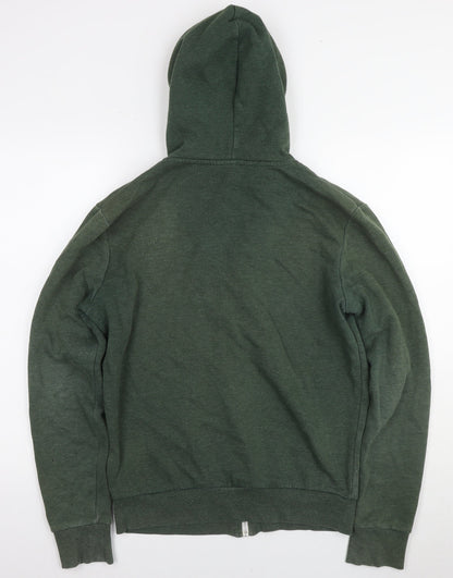 Unisex Adults UK Size S Divided Green Full Zip Hoodie