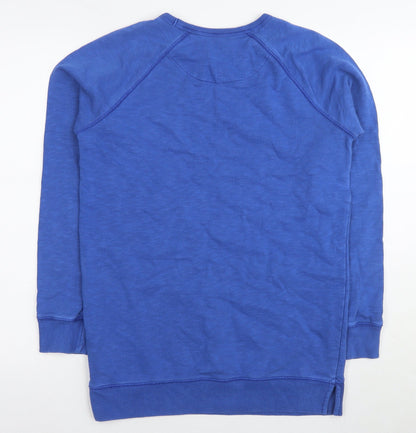 Boden Girls Blue Cotton Pullover Sweatshirt, Long Sleeve, Size 14