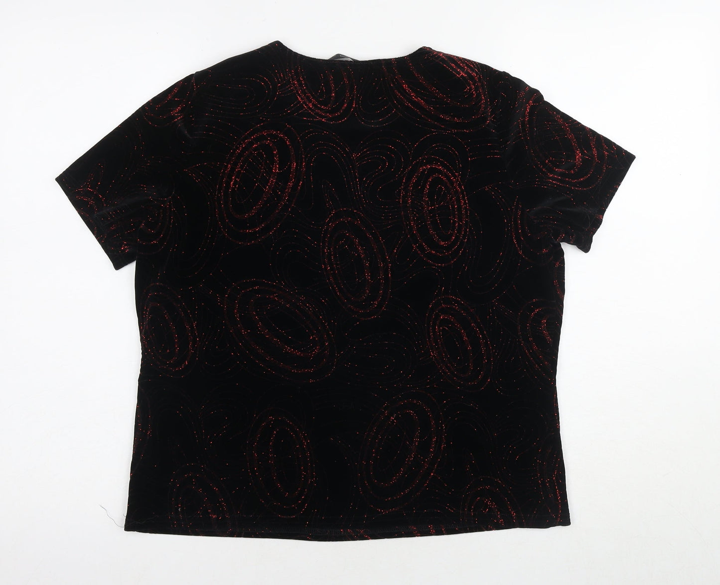 Womens UK Size 14 BM Black Basic T-Shirt