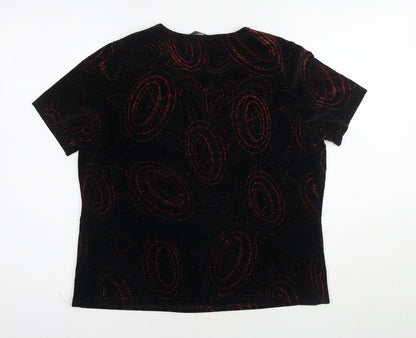Womens UK Size 14 BM Black Basic T-Shirt
