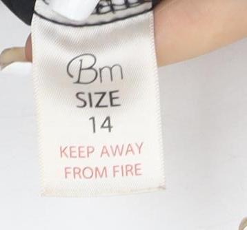Womens UK Size 14 BM Black Basic T-Shirt