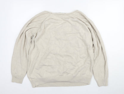 Womens UK Size 12 Miss Selfridge Beige Pullover Jumper