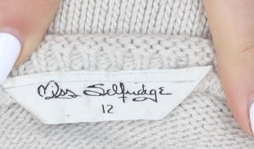 Womens UK Size 12 Miss Selfridge Beige Pullover Jumper