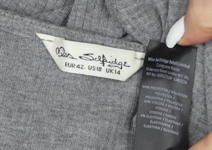 Womens UK Size 14 Marks and Spencer Grey Basic Blouse
