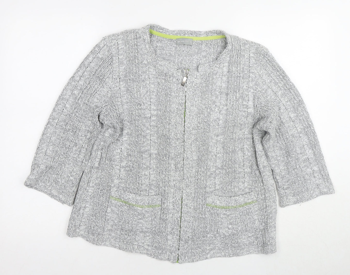 Womens UK Size L Marks and Spencer Grey Cardigan Jumper
