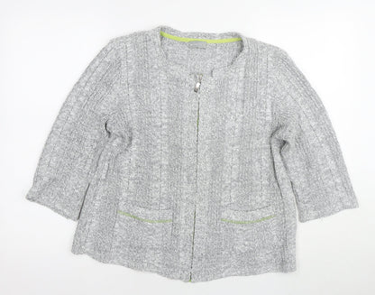 Womens UK Size L Marks and Spencer Grey Cardigan Jumper