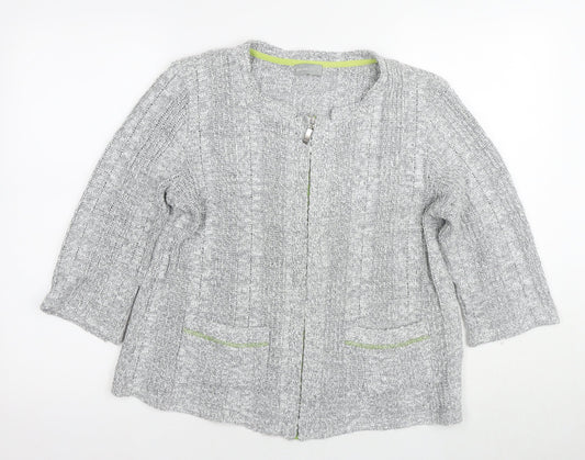 Womens UK Size L Marks and Spencer Grey Cardigan Jumper
