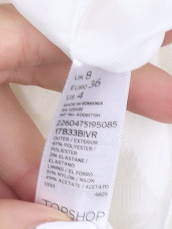 Womens UK Size 8 Topshop Ivory Blazer