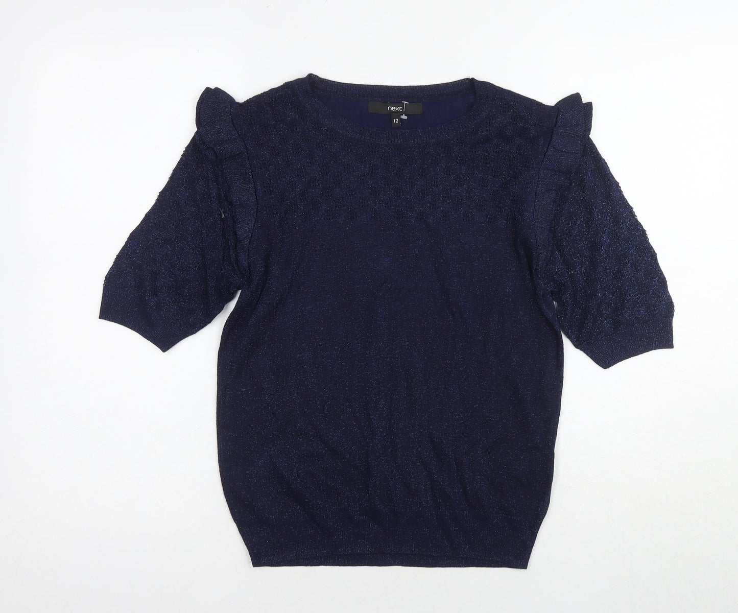 Womens UK Size 12 NEXT Blue Basic T-Shirt