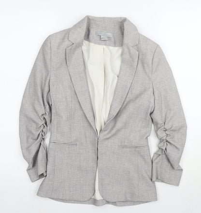 Womens UK Size 4 H&M Grey Basic Jacket