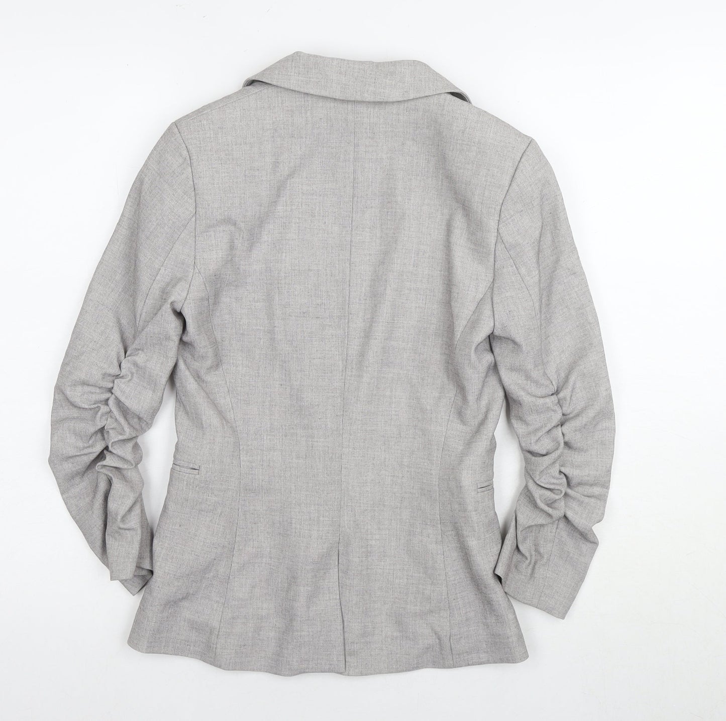 Womens UK Size 4 H&M Grey Basic Jacket