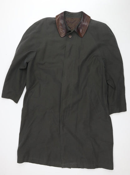 Mens UK Size UK 38R Principles Green Overcoat