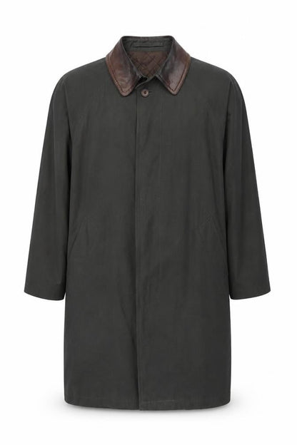 Mens UK Size UK 38R Principles Green Overcoat
