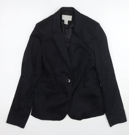 H&M Women's Black Suit Jacket Size 8 Regular Blazer