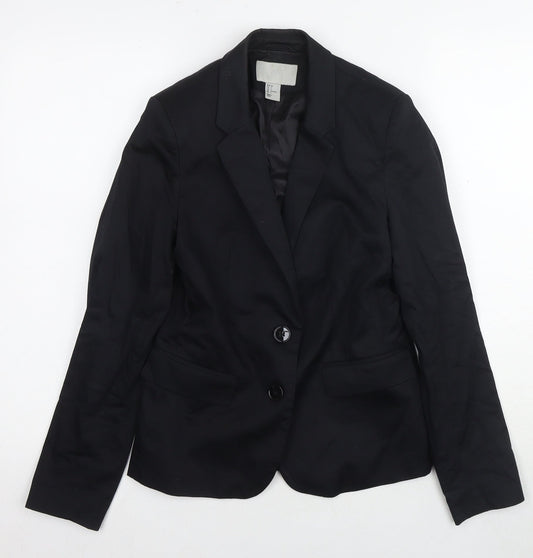 H&M Women's Black Suit Jacket Size 8 Regular Blazer