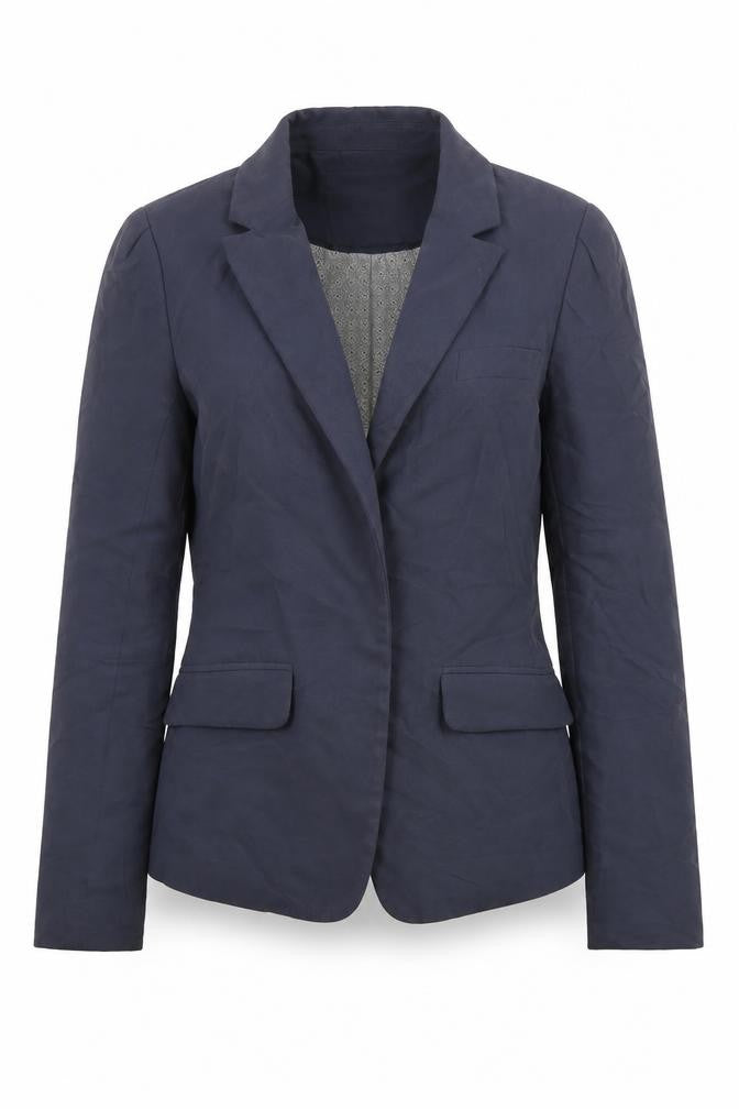 Womens UK Size 4 H&M Blue Basic Jacket