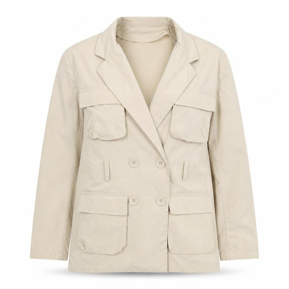 Womens UK Size 10 I SAW IT FIRST Beige Military Jacket