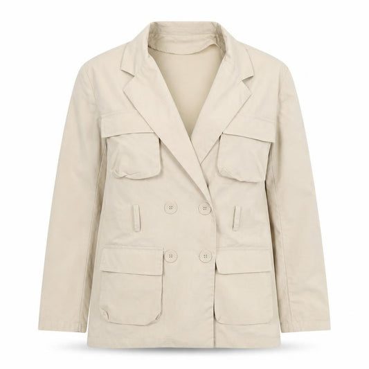 Womens UK Size 10 I SAW IT FIRST Beige Military Jacket