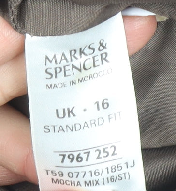 Womens UK Size 16 Marks and Spencer Brown Basic Jacket