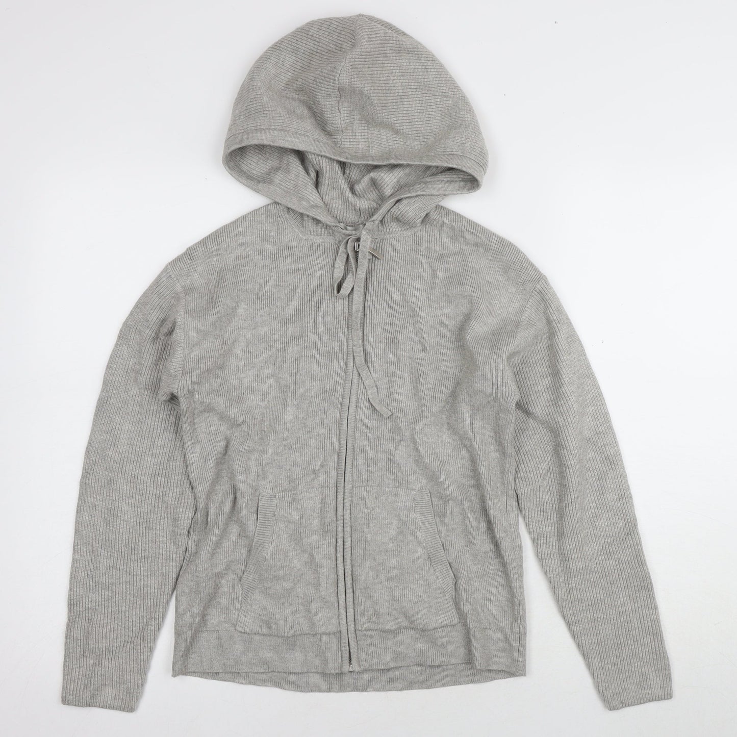 Unisex Adults UK Size S Marks and Spencer Grey Full Zip Hoodie