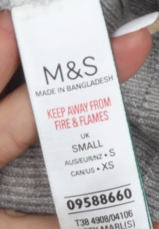 Unisex Adults UK Size S Marks and Spencer Grey Full Zip Hoodie