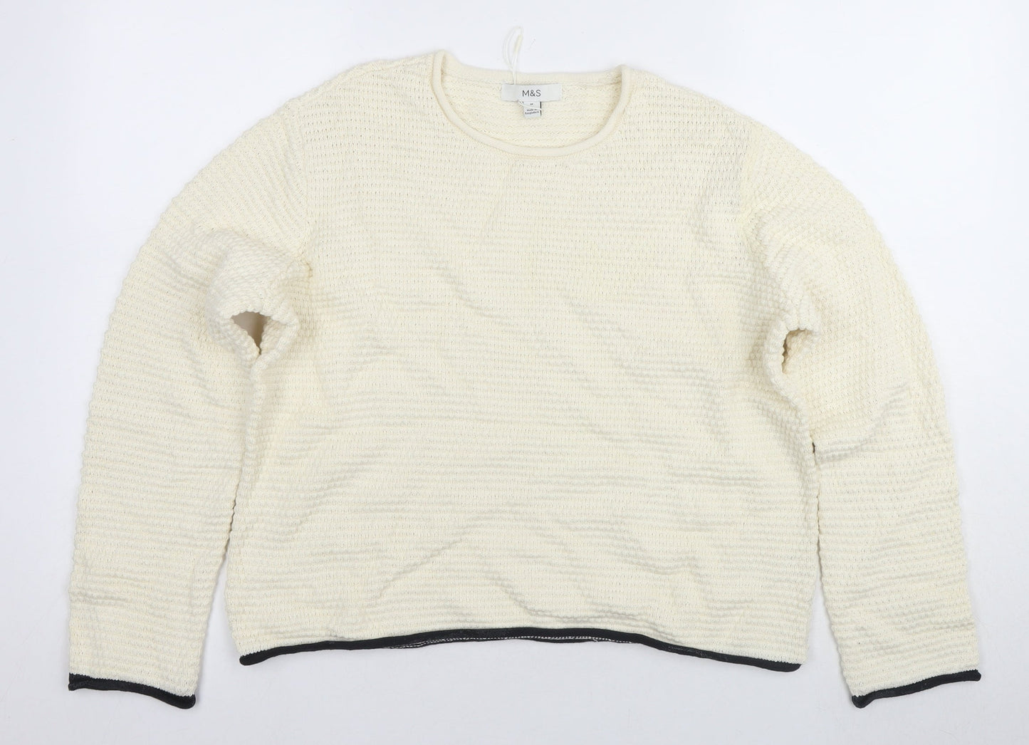 Womens UK Size M Marks and Spencer Ivory Pullover Jumper