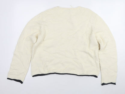 Womens UK Size M Marks and Spencer Ivory Pullover Jumper