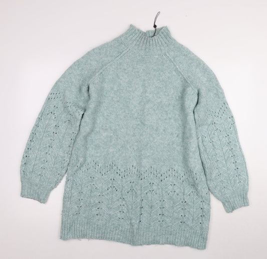 Womens UK Size 12 M&Co Green Pullover Jumper