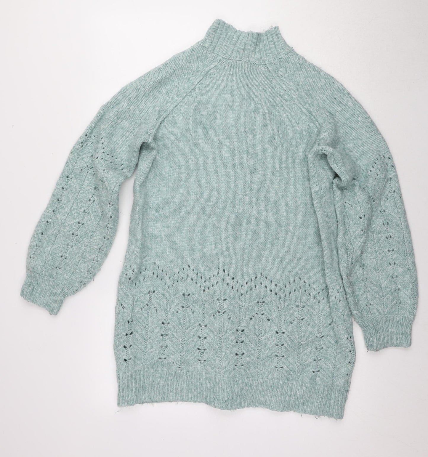Womens UK Size 12 M&Co Green Pullover Jumper