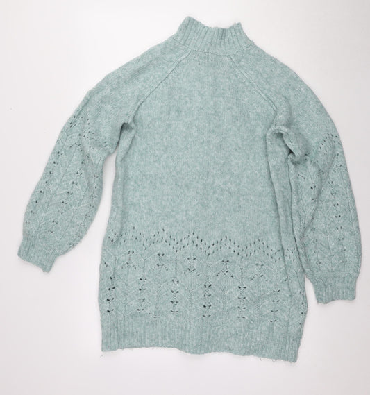 Womens UK Size 12 M&Co Green Pullover Jumper